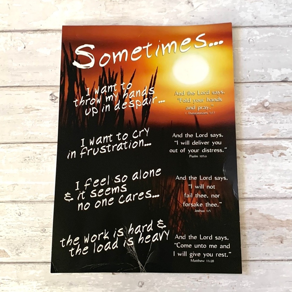 Bible Verse Poster Christian Home Decor Faith Wall Art 14in x 19in
